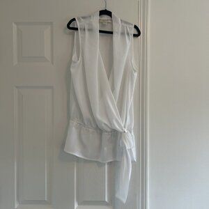 Michael Kors Sleeveless Crossover Blouse
